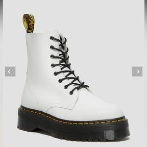 White Jason platform Dr. Martens